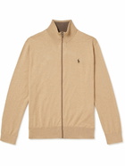 Polo Ralph Lauren - Logo-Embroidered Cotton Zip-Up Sweater - Brown