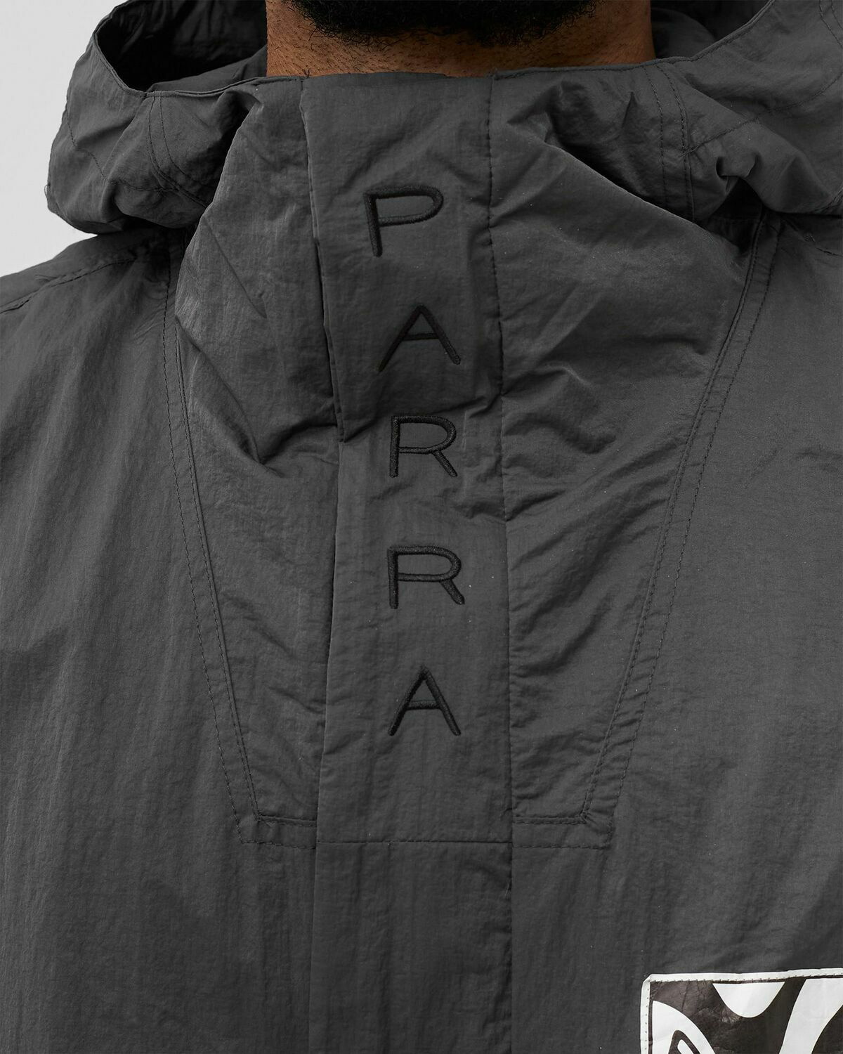 By Parra Distorted Logo Jacket Grey - Mens - Half Zips By Parra