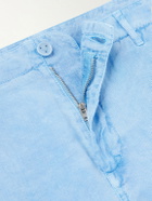 Vilebrequin - Straight-Leg Garment-Dyed Linen Shorts - Blue