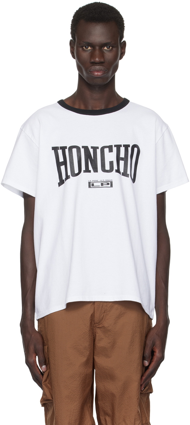 le PÈRE White 'Honcho' Ringer T-shirt