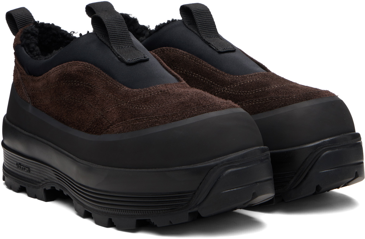 Diemme Brown & Black Badia Basso Shearling Sneakers