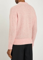 Oliver Spencer Burley Melange Brushed Wool-blend Jumper Pink