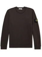 Stone Island - Logo-Appliquéd Cotton-Jersey Sweatshirt - Brown