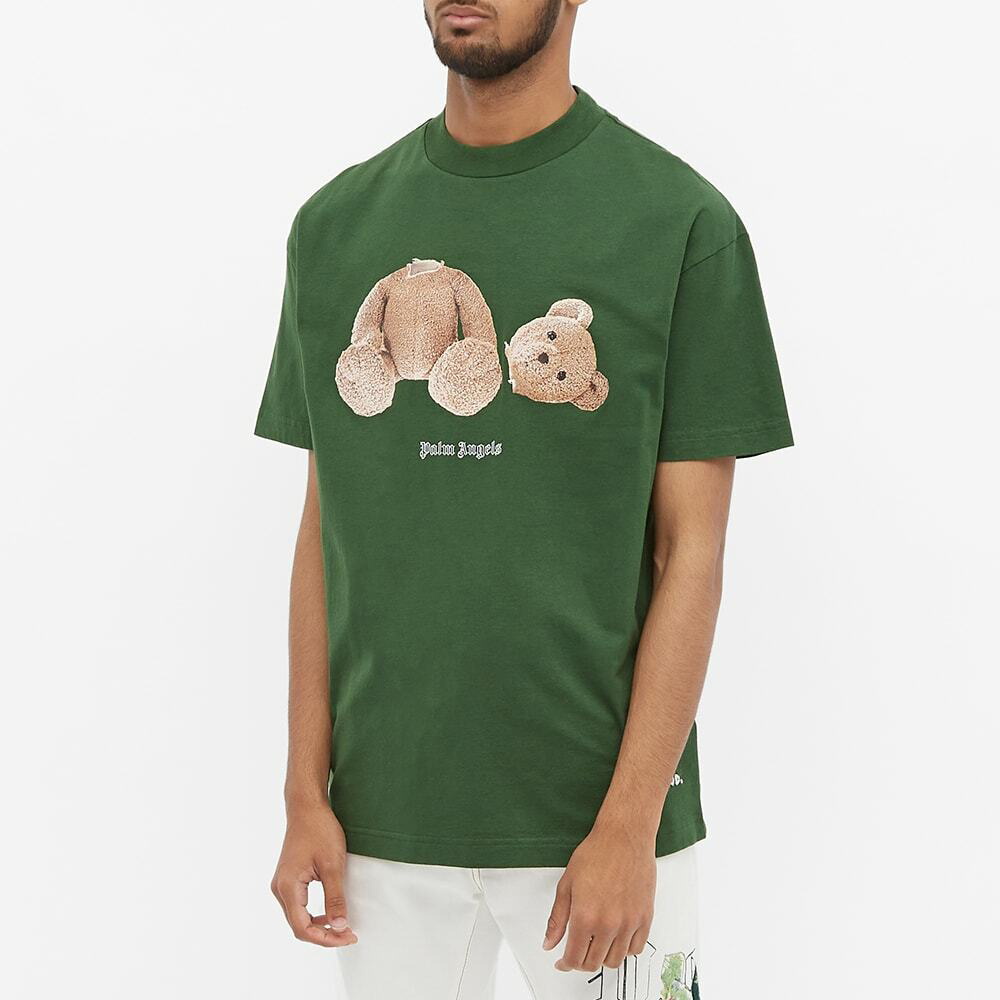 END. x Palm Angels Bear Rose T-Shirt in Green Palm Angels