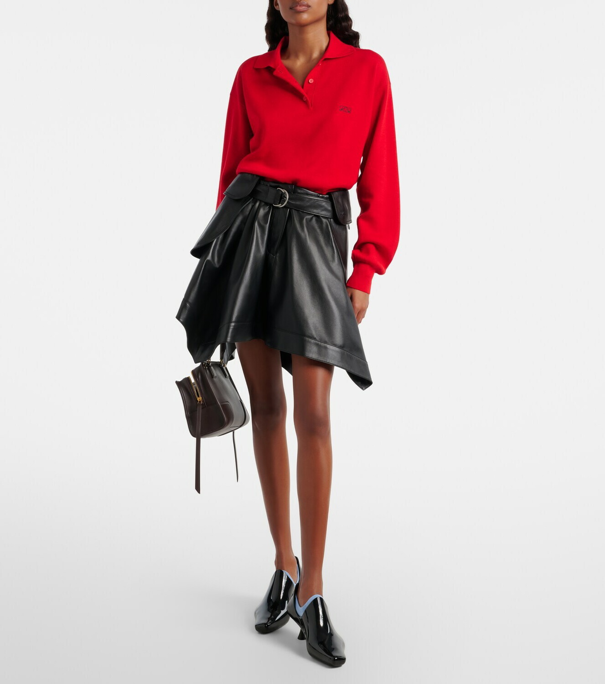 Loewe Double L cashmere-blend polo sweater