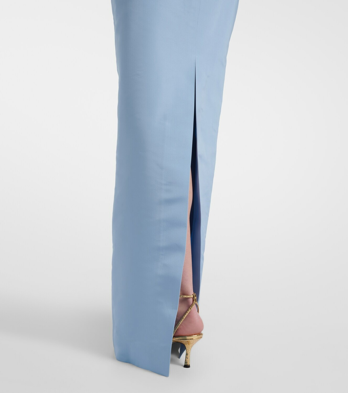 Oscar de la Renta Porcelain Flower silk faille maxi dress