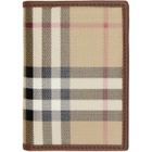 Burberry Beige Check Folding Card Holder