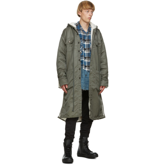 Greg Lauren Blue 50-50 Boxy Studio Shirt Greg Lauren