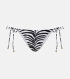 ViX Paula Hermanny Tie Side zebra-print bikini bottoms