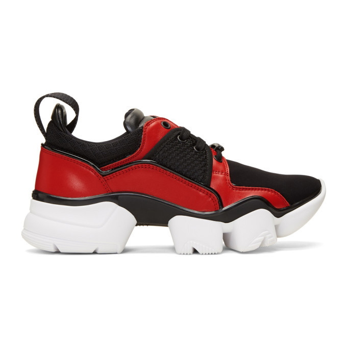 Photo: Givenchy Black and Red Jaw Low Sneakers