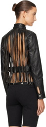 VAQUERA Black Fringe Leather Jacket