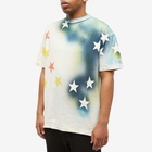 Palm Angels Men's Sprayed Stars T-Shirt in White/Multi