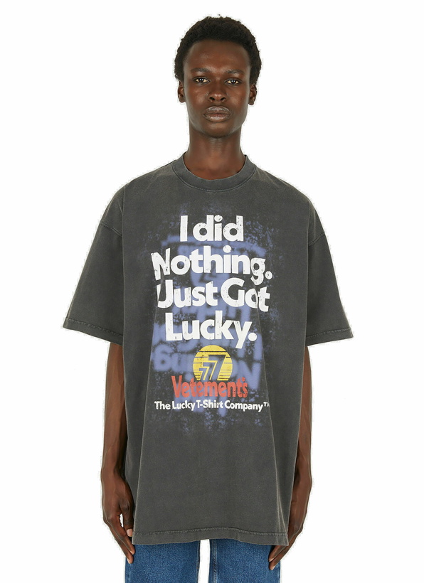 Photo: I Got Lucky T-Shirt in Dark Grey