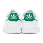 adidas Originals White and Green Stan Smith Sneakers