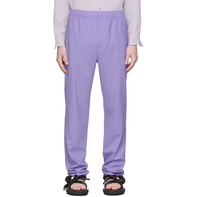 Photo: Tibi SSENSE Exclusive Purple Eamon Pull-On Trousers
