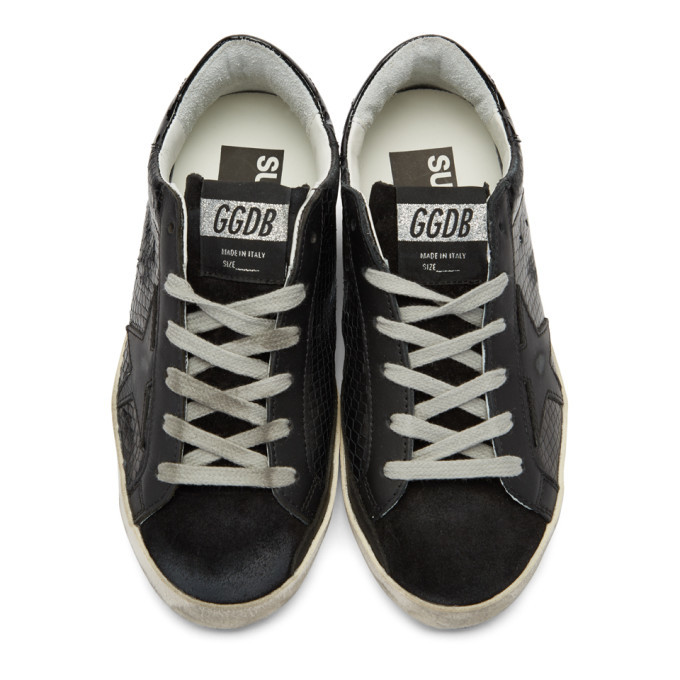 Golden Goose Black Snake Superstar Sneakers Golden Goose Deluxe Brand