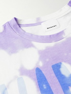 Isabel Marant - Bleached Logo-Print Cotton-Jersey T-Shirt - Purple