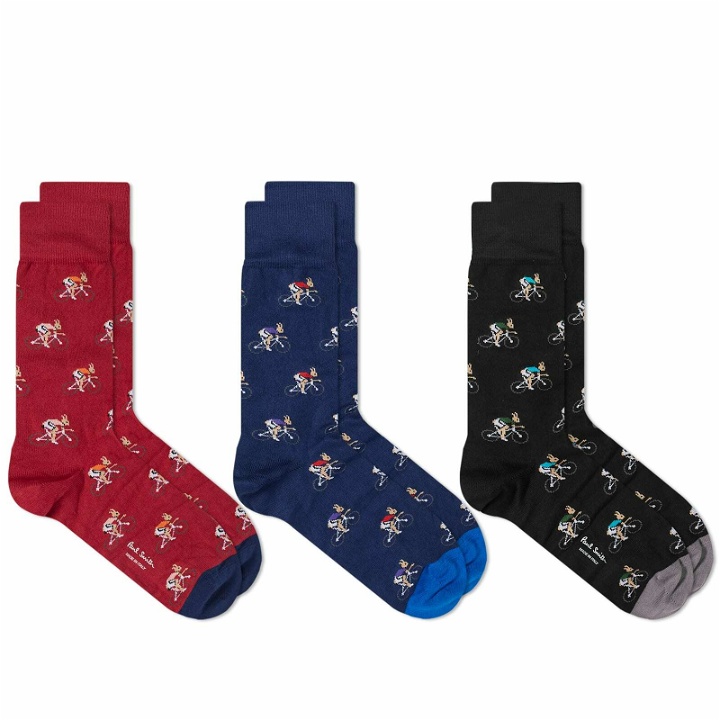 Photo: Paul Smith Men's Rabbit Socks - 3 Pack in Multicolour
