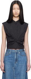 rag & bone Black Louisa Shirt