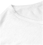 Hartford - Slub Linen Henley T-Shirt - White