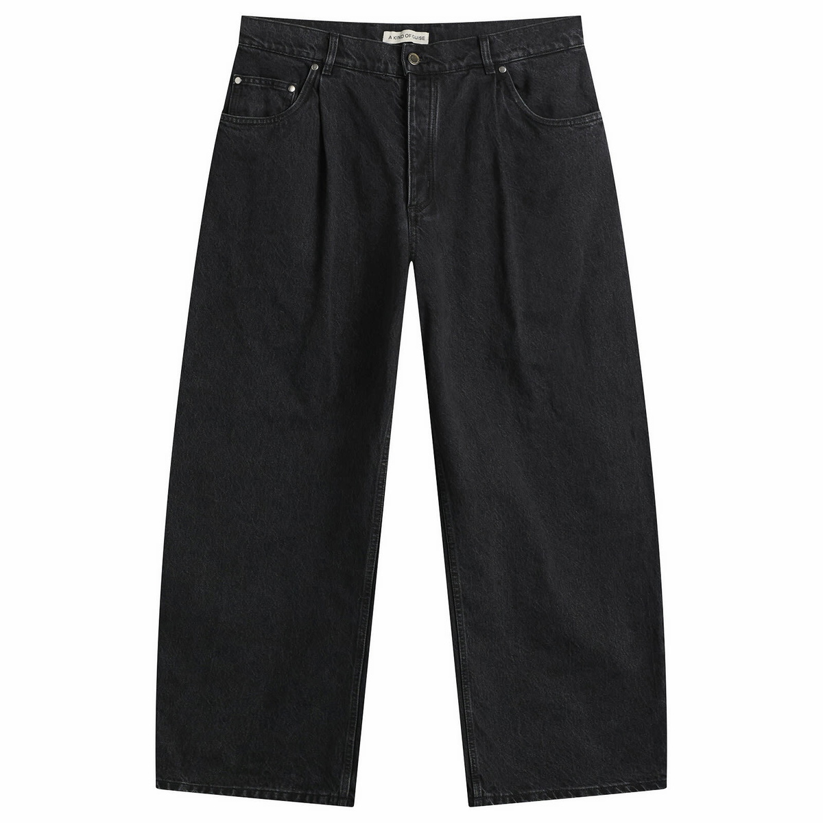 A Kind of Guise Men's Duma Pleated Denim Jeans in Grey Denim