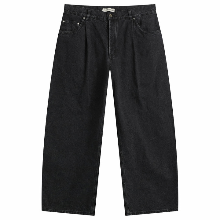 Photo: A Kind of Guise Men's Duma Pleated Denim Jeans in Grey Denim