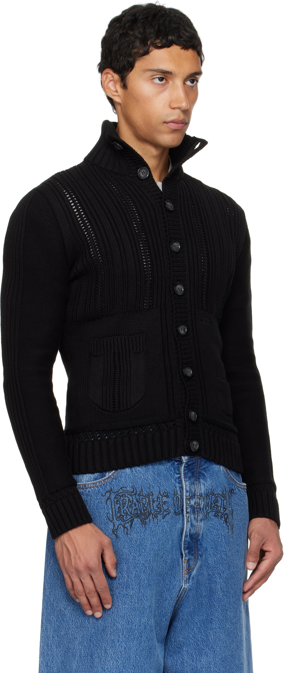 VETEMENTS Black Cargo Cardigan