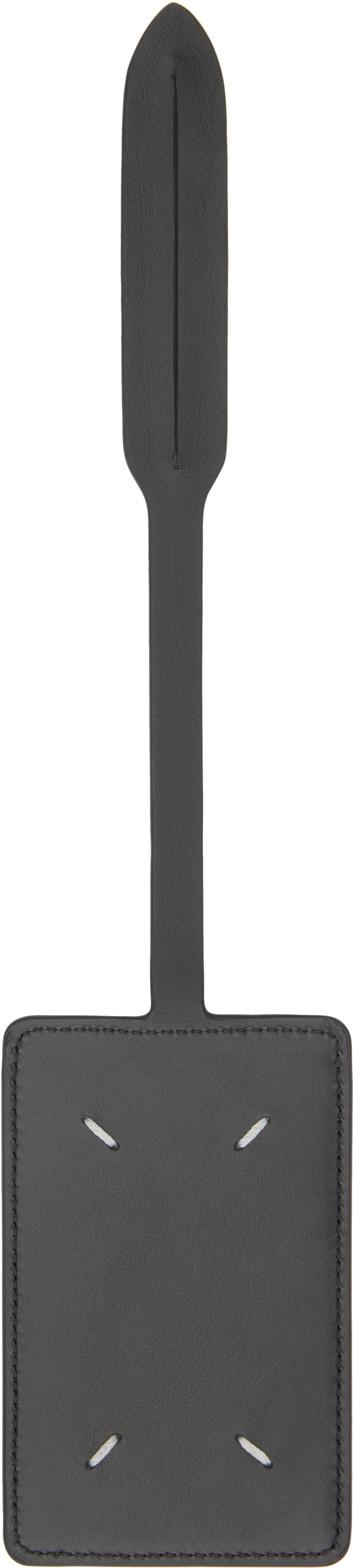 Maison Margiela Black Four Stitches Luggage Tag