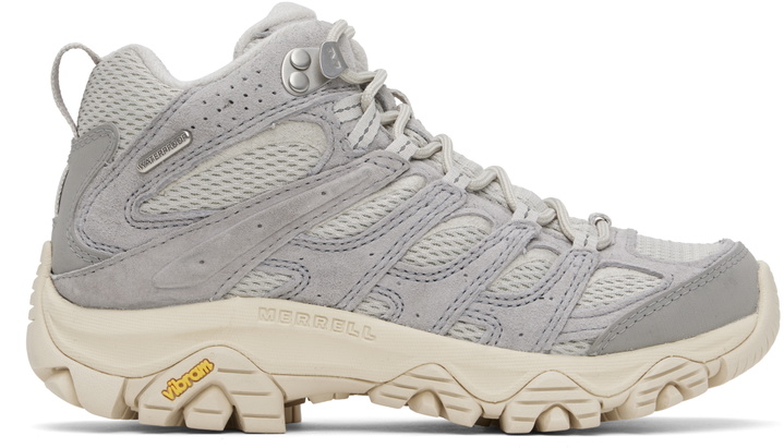 Photo: Merrell 1TRL Gray Moab 3 Mid Waterproof Sneakers