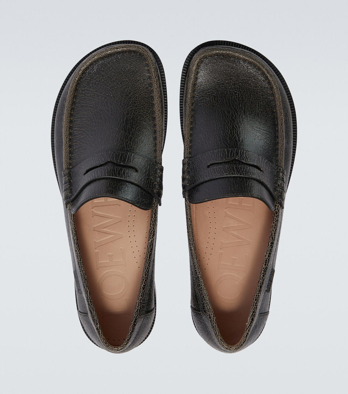 Loewe Campo leather penny loafers