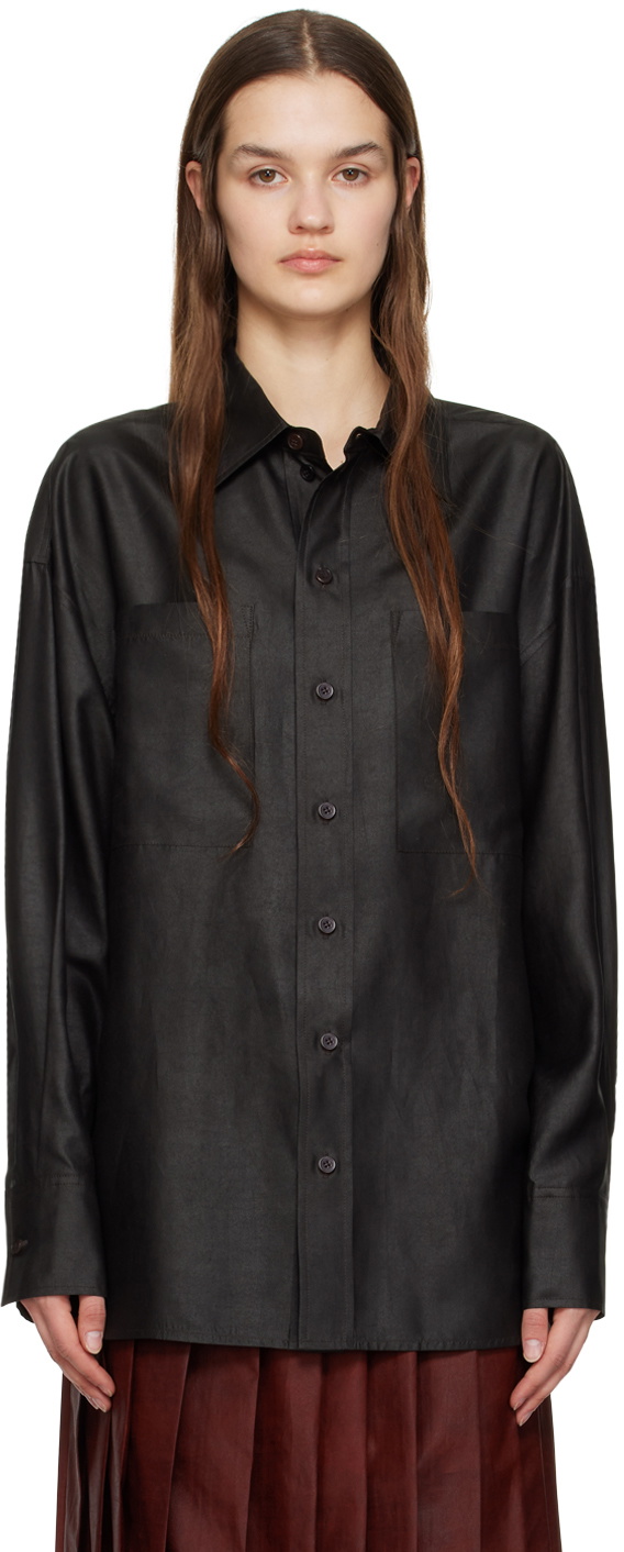 UMBER POSTPAST Black Dyed Shirt