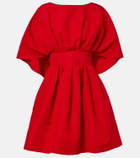 Carolina Herrera Fan gathered silk minidress
