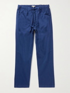 ALEX MILL - Cotton-Blend Twill Drawstring Trousers - Blue