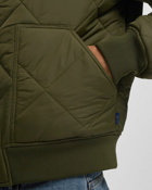 Awake Quilted Patch Bomber Jacket Green - Mens - Bomber Jackets