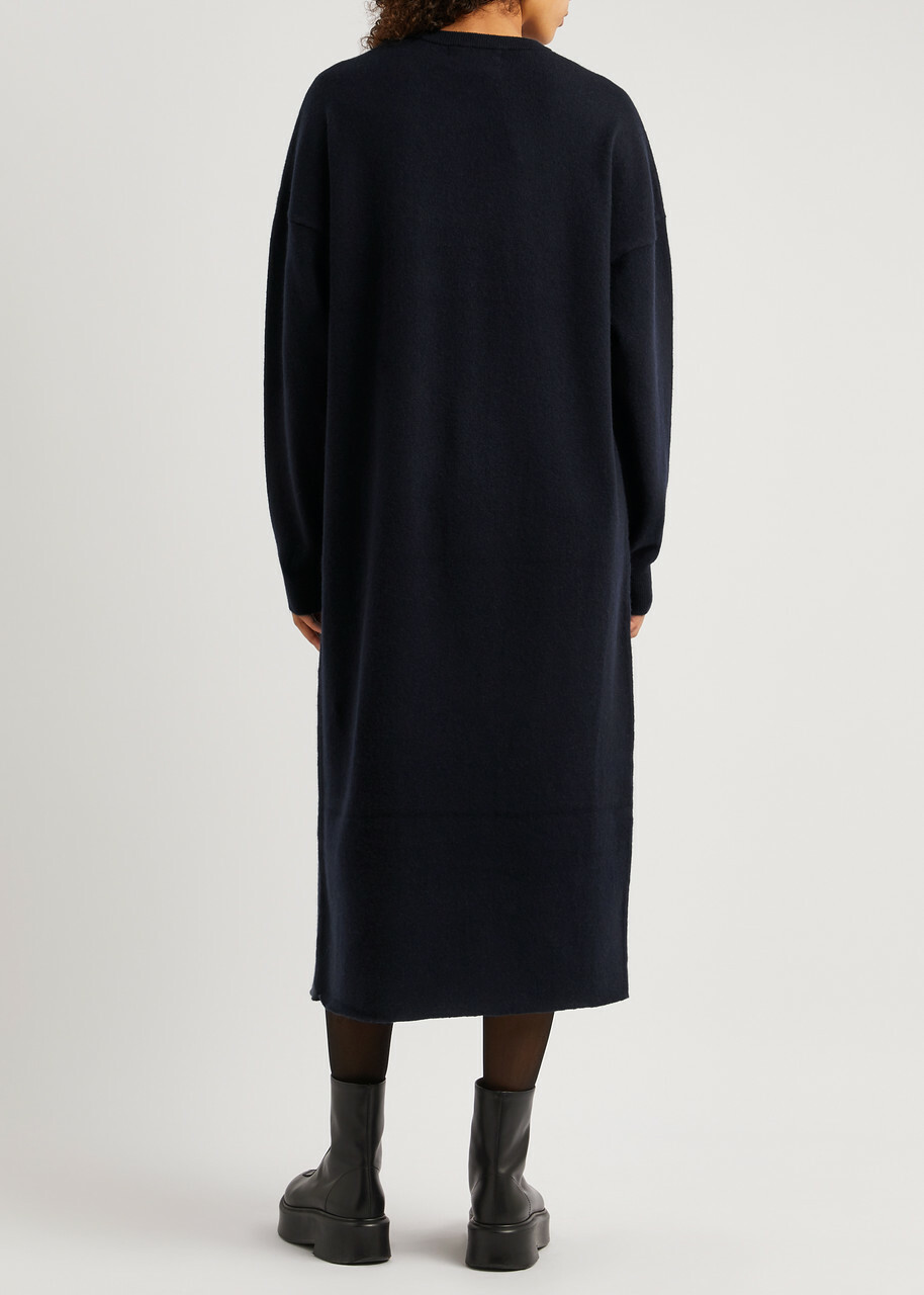 Extreme Cashmere N°106 Weird Short Cashmere-blend Dress - Navy - One Size