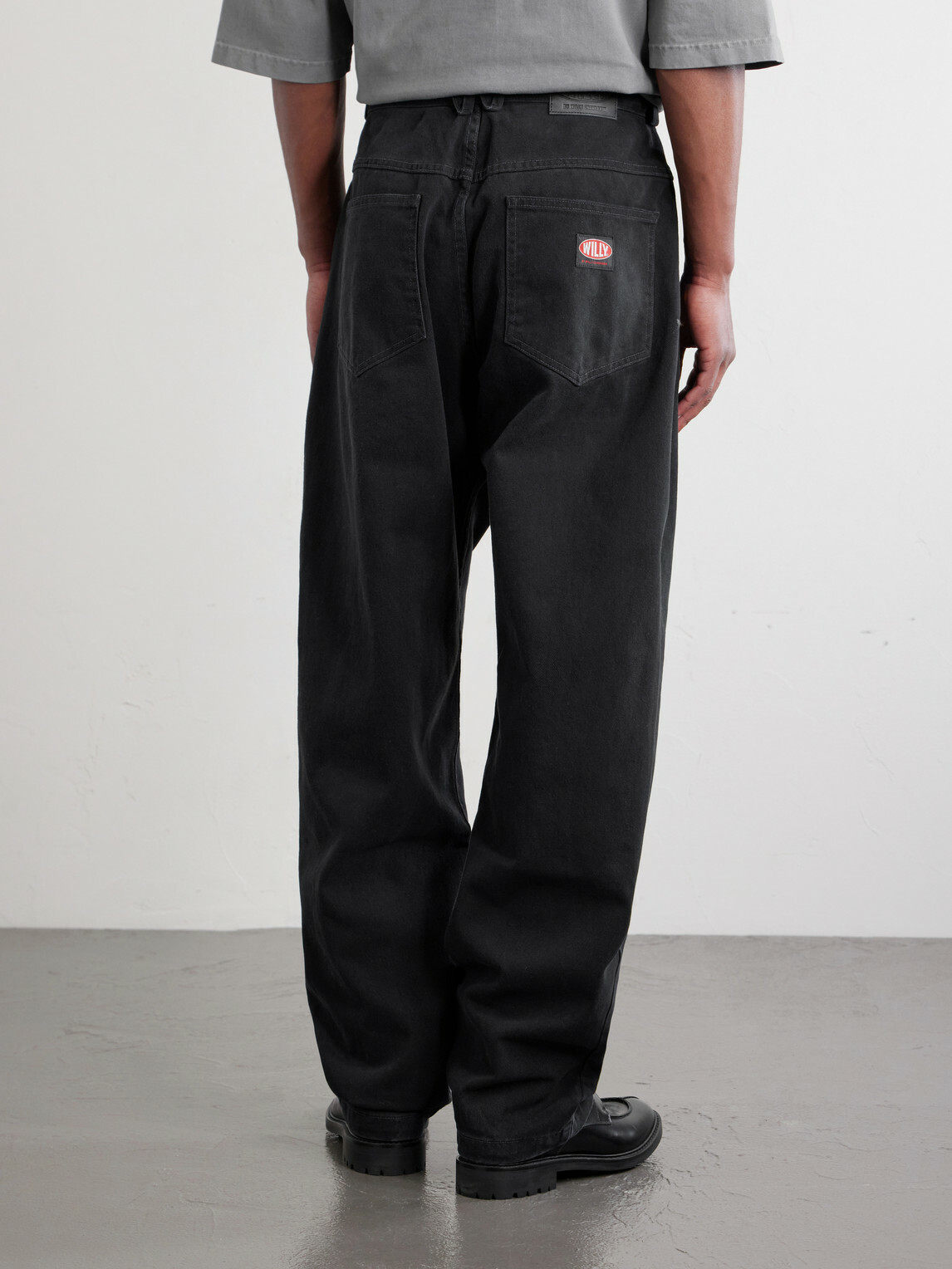 Willy Chavarria - Bad Boy Barrell-Leg Jeans - Black