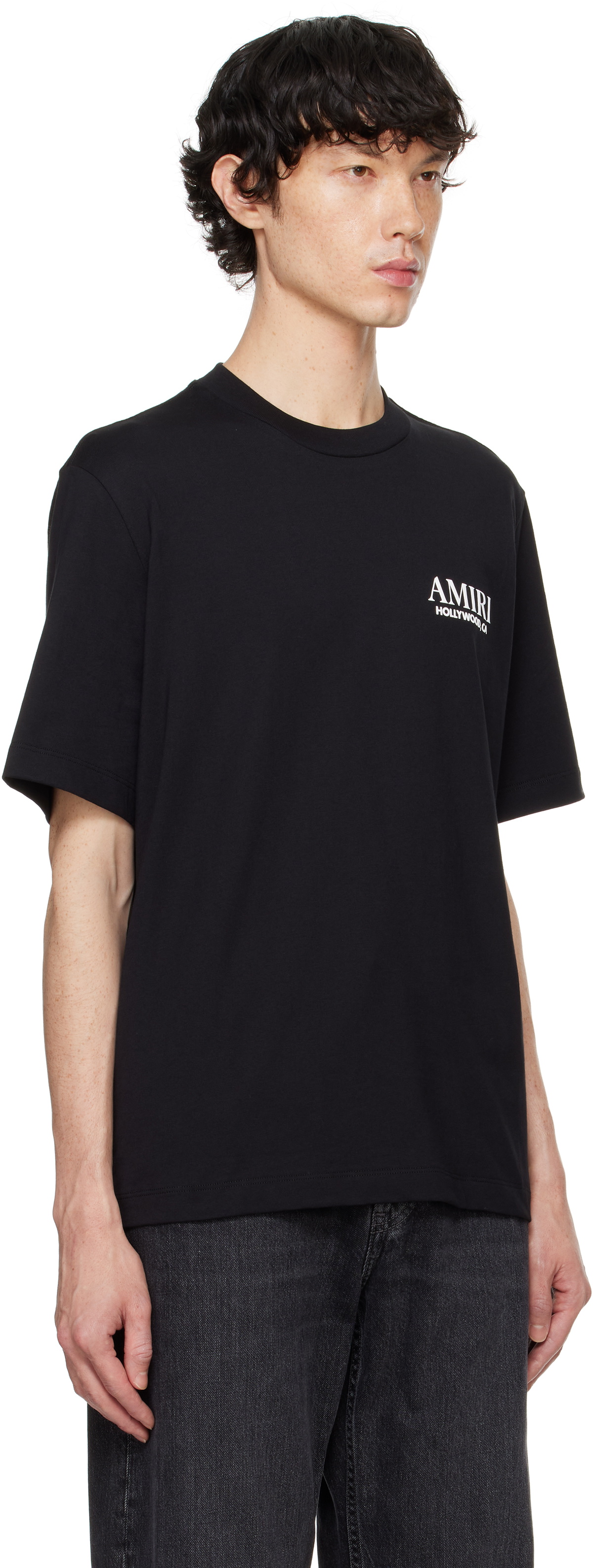 関税負担なし◆AMIRI◆BONES STACKED コットンTシャツ ブラック AMIRI Black Bones Stacked T-shirt Amiri