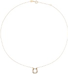 Adina Reyter Gold Baguette Horseshoe Necklace
