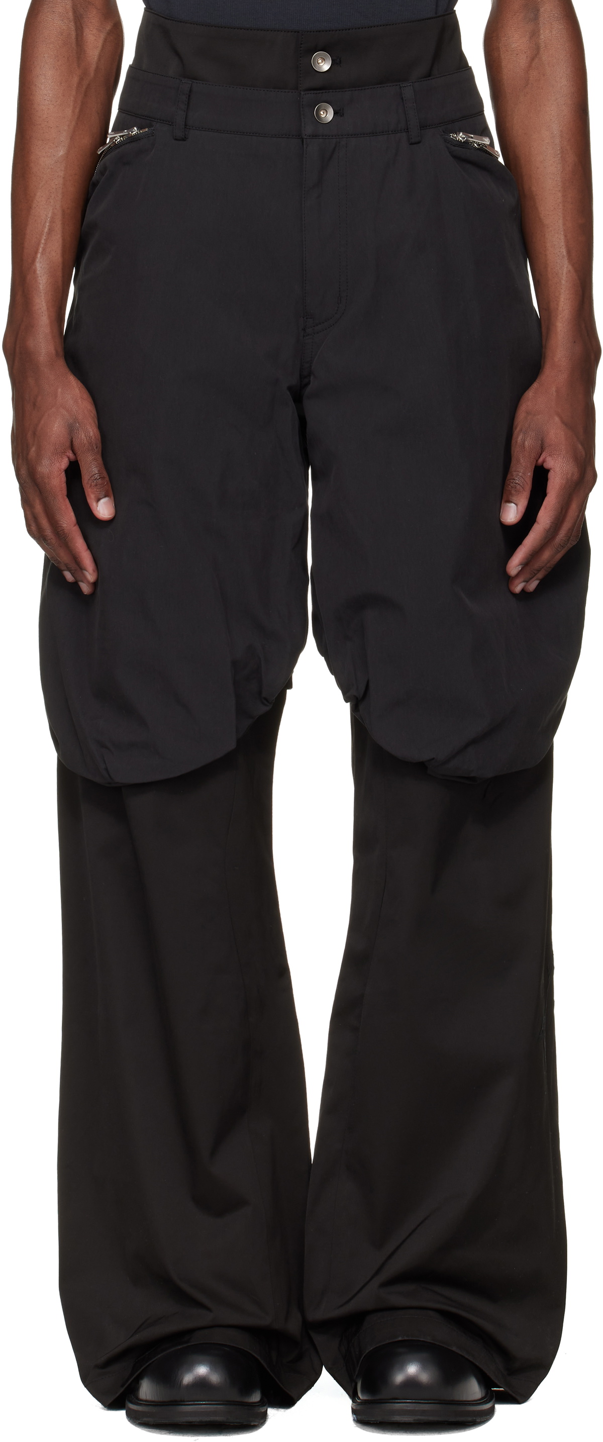 FFFPOSTALSERVICE Black Bolsu Double Layered Trousers