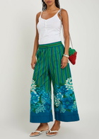 Alemais Margo Striped Wide-leg Cotton Cropped Trousers Multicoloured
