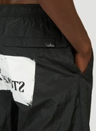 Stone Island - Logo Swim Shorts in Black