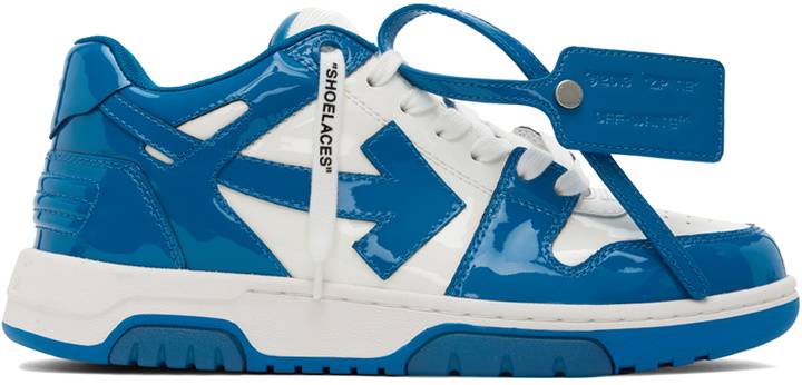 Photo: Off-White White & Blue Out Of Office Sneakers