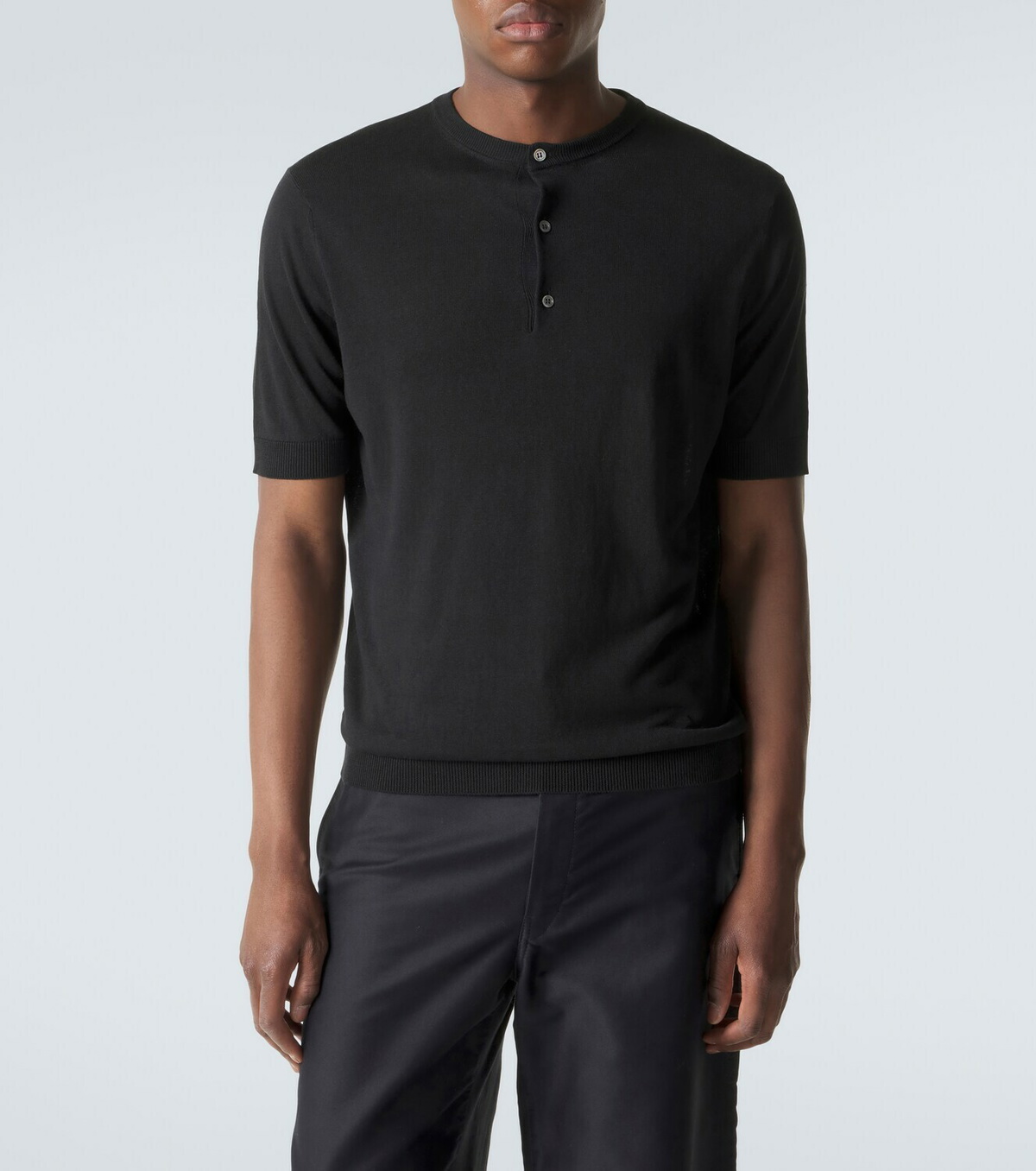 Thom Sweeney Silk and linen T-shirt