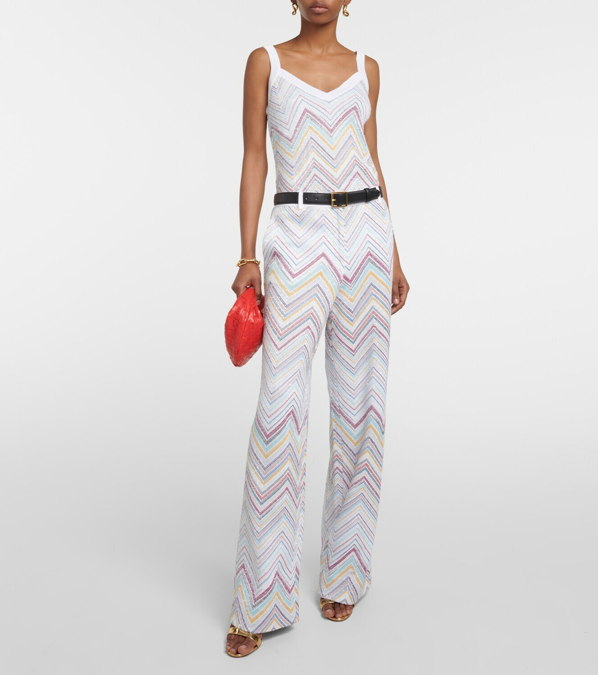 タグ付き新品　MISSONI ラメ　きらきらニットタンクトップ MISSONI Mare sequin-embellished metallic crochet-knit top | NET-A