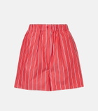 The Frankie Shop Lui striped cotton poplin shorts