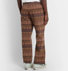 Remi Relief - Tech-Jersey Jacquard Drawstring Trousers - Brown