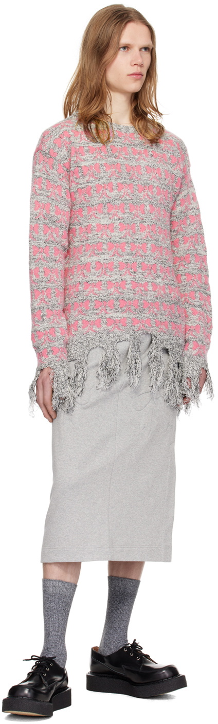 Ashley Williams Gray & Pink Reaper Sweater