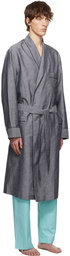 Brioni Grey Linen Robe