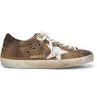 Golden Goose Deluxe Brand - Superstar Distressed Suede and Leather Sneakers - Men - Green