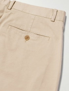 Sunspel - Straight-Leg Cotton-Blend Twill Chinos - Neutrals